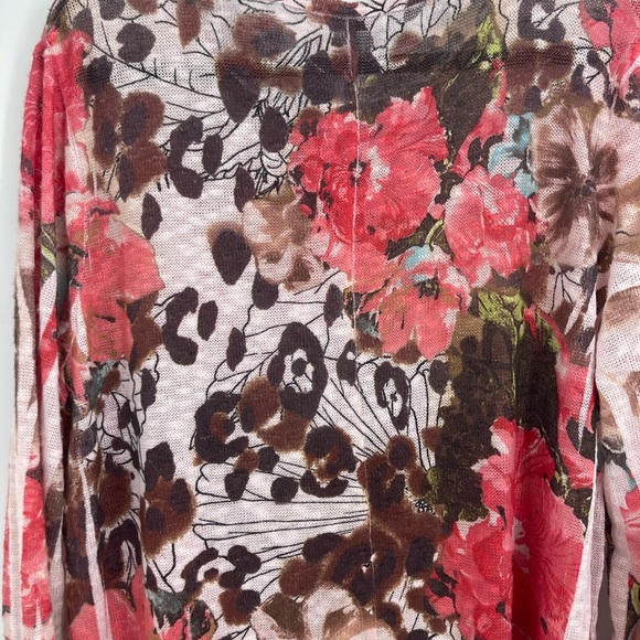 Cactus Fashion  Cherry Blossom, 3/4 Sleeve Scoop Neck Sublimation Tunic Sz Large - Picture 9 of 11